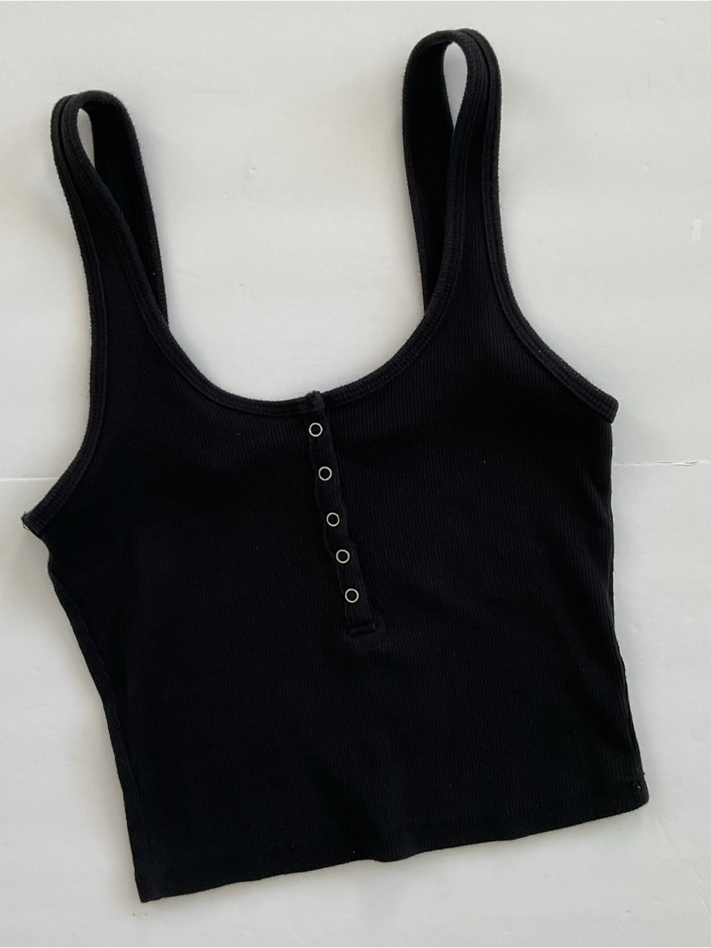 Abercrombie & Fitch Soft AF Rib Black Tank Top Size Small